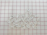 Applique - Beautiful White Dyeable Vintage Satin Motifs with Rhinestones Close-Out One Set of 5 Left! (Copy)